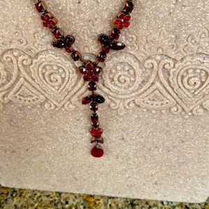 Holiday!! Red rhinestone necklace